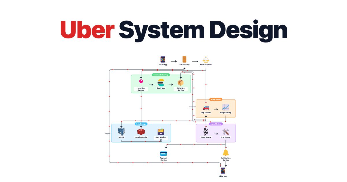 Uber System Design — System design poster